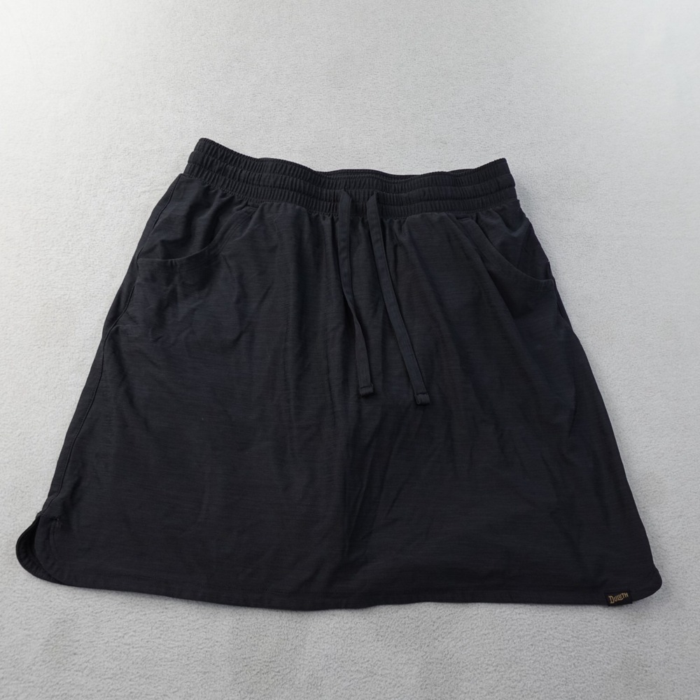 Duluth Trading Armachillo Cooling Knit Skort Womens Small Black 60554 UPF 50